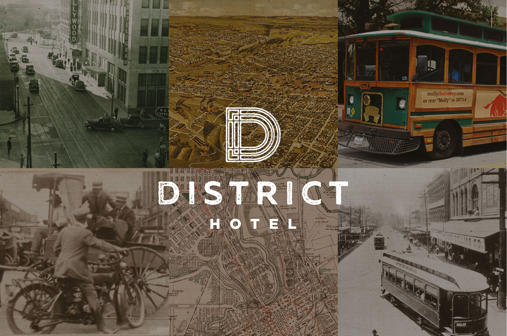 District Hotel Mood Board with logo 