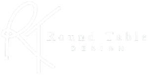 Round Table Design Logo in White